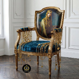 Vintage Middeleeuwse Koningin Meubelen Decoupage Tissuepapier
