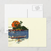 Vintage Midden van de eeuw Tiki Briefkaart (Voorkant / Achterkant)