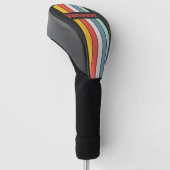 Vintage Midnight Pin Gestreept met Naam Golfheadcover (Schuin)