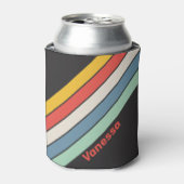 Vintage Midnight Stripes with Name Blikjeskoeler (Blikje Voorkant)