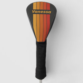 Vintage Midnight Sunset Pin Gestreepte Hoes met Na Golfheadcover