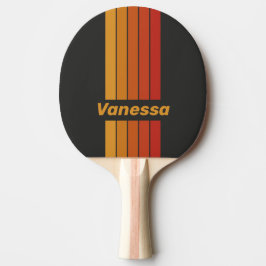 Vintage Midnight Sunset Pin Strepen met Naam Tafeltennisbatje