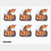 Vintage Midnight Witch Sticker (Vel)