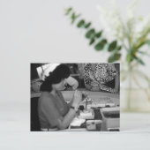 Vintage Mie Mikimoto-parelwinkel Briefkaart (Staand voorkant)