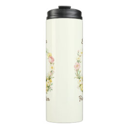 Vintage Mijn Eerste Pasen Konijn Bloemenkrans Thermosbeker