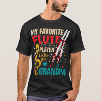 Vintage Mijn Favoriete Fluitspeler Noemt Me Opa T-shirt