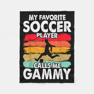 Vintage mijn favoriete voetballer noemt me Gammy Fleece Deken