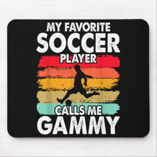 Vintage mijn favoriete voetballer noemt me Gammy  Muismat