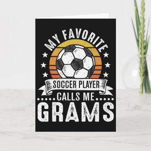 Vintage Mijn favoriete voetballer noemt me oma Kaart