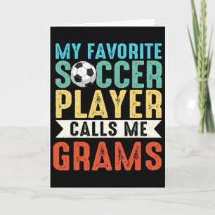 Vintage Mijn Favoriete Voetballer Noemt Me Oma _ Kaart