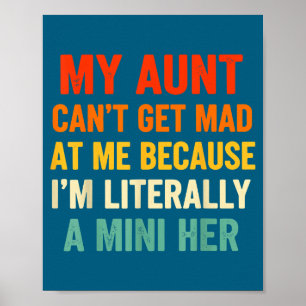 Vintage Mijn Tante Kan Niet Boos Op Me Worden Lett Poster