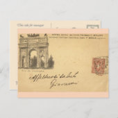 Vintage Milaan, Hotel Roma 1901 Briefkaart (Voorkant / Achterkant)