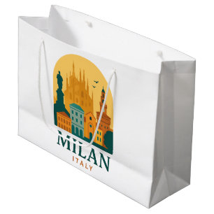 Vintage Milaan Italië Reizen Retro Duomo Groot Cadeauzakje