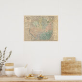 Vintage Milanese Kaart Poster (Keuken)