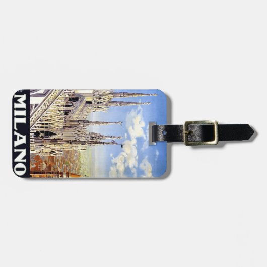 Vintage Milano Bagagelabel (Voorkant horizontaal)