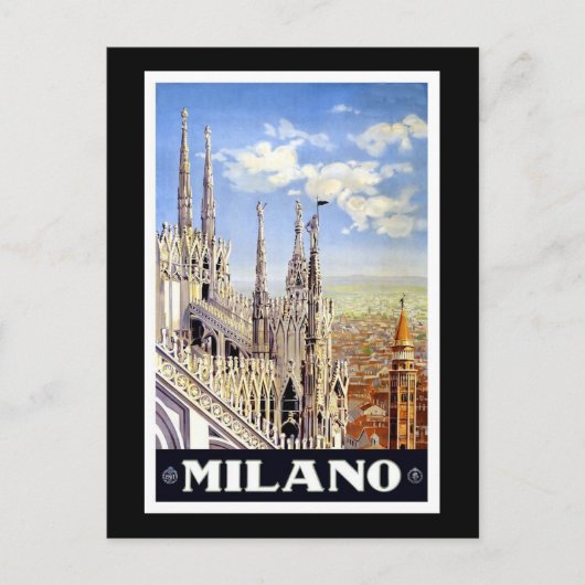 Vintage Milano Briefkaart (Voorkant)