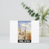 Vintage Milano Travel Briefkaart (Staand voorkant)