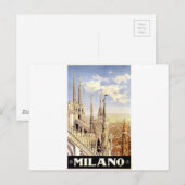 Vintage Milano Travel Briefkaart (Voorkant / Achterkant)
