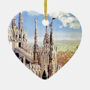 Vintage Milano Travel Keramisch Ornament