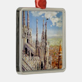Vintage Milano Travel Metalen Ornament (Rechts)