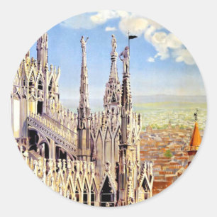 Vintage Milano Travel Ronde Sticker
