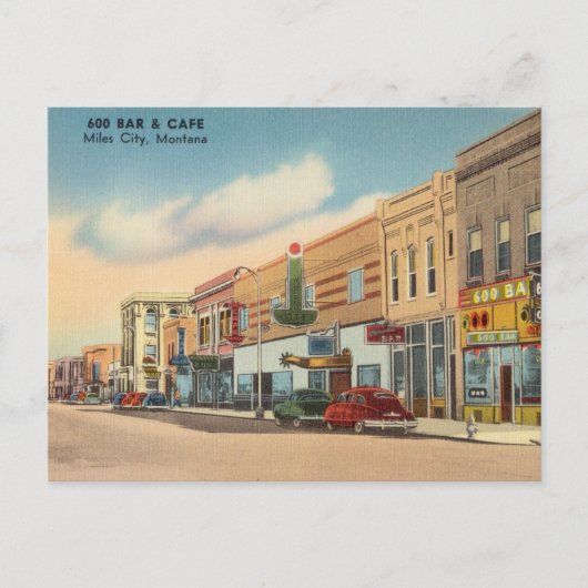 Vintage, Miles City, Montana Briefkaart (Voorkant)