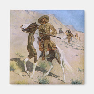 Vintage Military Cowboys, The Scout van Remington Magneet
