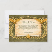 Vintage Military Graduation Party Bedankkaart (Voorkant)