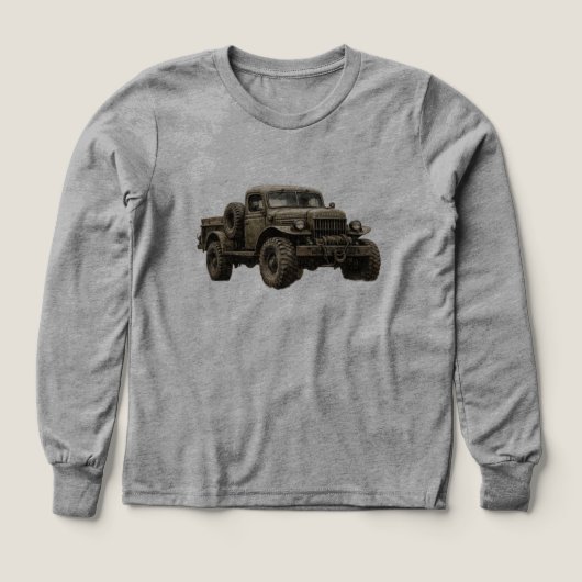 Vintage Military Off-Road Truck Illustration (Voorkant)