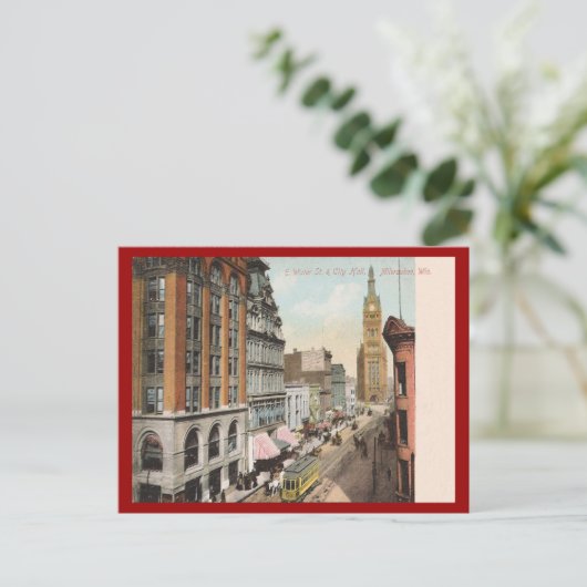 Vintage Milwaukee Wisconsin Briefkaart (Staand voorkant)
