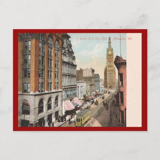 Vintage Milwaukee Wisconsin Briefkaart (Voorkant)