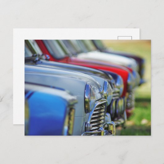 Vintage mini cooper auto - briefkaart (Voorkant / Achterkant)