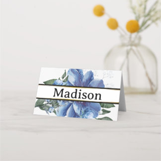 Vintage Minimalist Floral Personalized Place Card Plaatskaartje