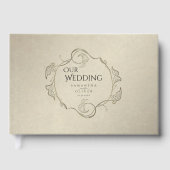 Vintage Minimalist Wedding Guest Book Gastenboek (Voorkant)