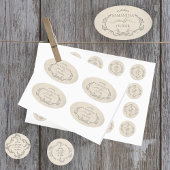 Vintage Minimalist Wedding Sticker