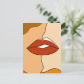 Vintage minimalistisch koppel abstract feestdagenkaart (Staand voorkant)