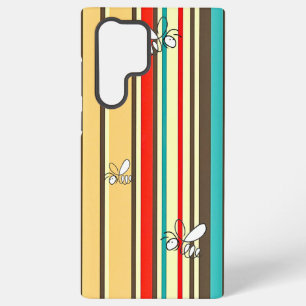 Vintage Minimalistische Bij Strepen Hoesje Samsung Galaxy Hoesje