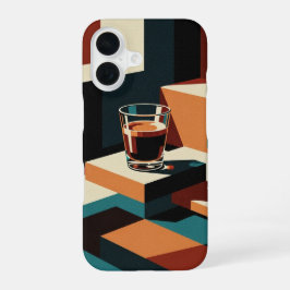 Vintage Minimalistische Espresso iPhone 16 Hoesje