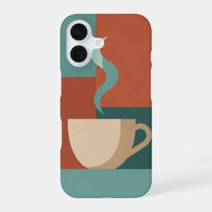 Vintage Minimalistische Espressokop iPhone 16 Hoesje