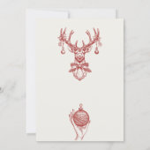Vintage minimalistische kerst decoratie bruiloft save the date (Achterkant)