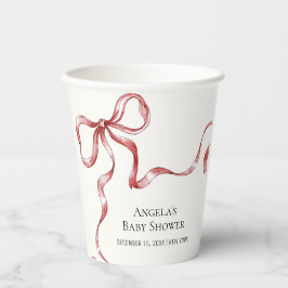 Vintage Minimalistische Strik Babyshower Papieren Bekers