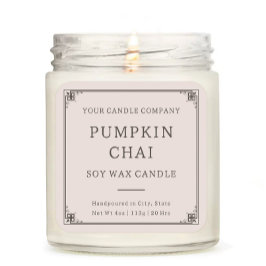 Vintage Minimalistische Typografie Kaars Cosmetisc Vierkante Sticker