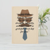 Vintage Minimalistische Vaderdagkaart Feestdagenkaart (Staand voorkant)