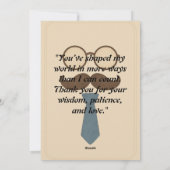 Vintage Minimalistische Vaderdagkaart Feestdagenkaart (Achterkant)