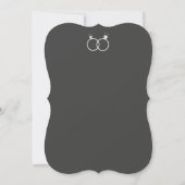 Vintage Minimalistische Zwarte Save The Date (Achterkant)