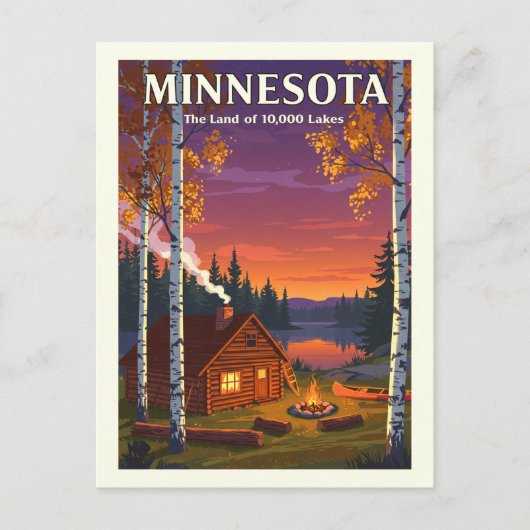 Vintage Minnesota Briefkaart (Voorkant)