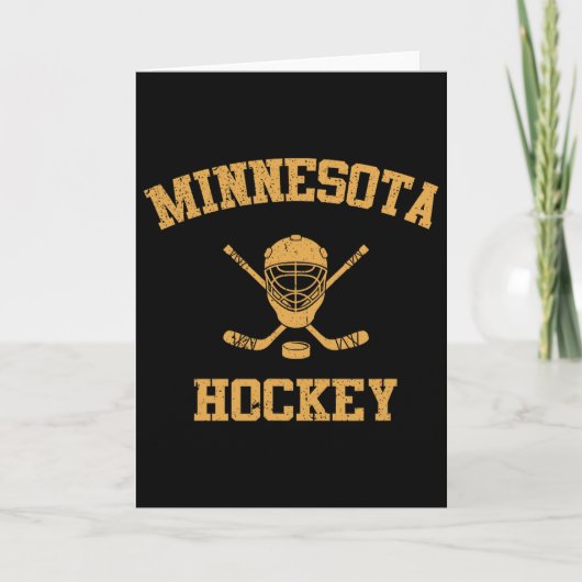 Vintage Minnesota Hockey  Kaart (Voorkant)