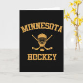 Vintage Minnesota Hockey  Kaart (Gele Bloem)