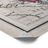 Vintage Minnesota & Iowa Railroad Map (1873) Poster (Hoek)