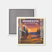Vintage Minnesota Magneet (Voorkant / Achterkant)